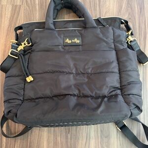 Itzy ritzy Black Puffer Diaper Book bag